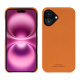 Lederschutzhülle Apple iPhone 16 Plus - Orange PU ( Pantone #ff9351 )