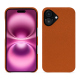 Capa em pele Apple iPhone 16 Plus - Orange vibrant ( Pantone #e36b39 ) 
