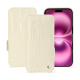 Funda de piel Apple iPhone 16 Plus - Crocodile milk ( Pantone #d6d2c4 ) 