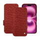 Funda de piel Apple iPhone 16 Plus - Autruche ciliegia ( Pantone #a4343a ) 
