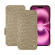 Lederschutzhülle Apple iPhone 16 Plus - Autruche desert ( Pantone #A39382 ) 