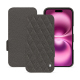 Housse cuir Apple iPhone 16 Plus - Anthracite - Couture ( Pantone #41403c ) 