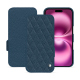 Housse cuir Apple iPhone 16 Plus - Indigo - Couture ( Pantone #1f4565 ) 