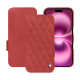 Lederschutzhülle Apple iPhone 16 Plus - Cerise vintage - Couture ( Pantone #a6302e ) 
