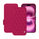 Capa em pele Apple iPhone 16 Plus - Rose fluo - Couture ( Pantone #ff16b4 ) 