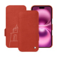 硬质真皮保护套 Apple iPhone 16 Plus - Arange clouquié ( Pantone #D33108 )