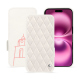 Housse cuir Apple iPhone 16 Plus - Blanc escumo - Couture ( Pantone #D6D6D1 )
