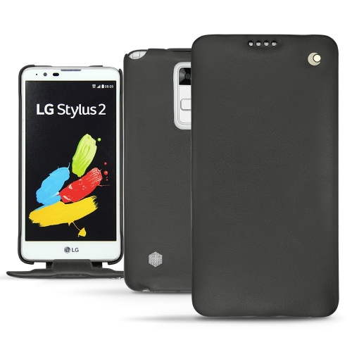 LG Stylus 2 leather case - Noir ( Nappa - Black ) 