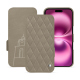 Apple iPhone 16 Plus leather case - Darboun sabla - Couture ( Pantone #BCB1A1 )