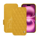 Capa em pele Apple iPhone 16 Plus - Jaune soulèu - Couture ( Pantone #F3B934 )