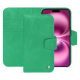 Apple iPhone 16 Plus leather wallet case - Menthe vintage ( Pantone #37b375 ) 
