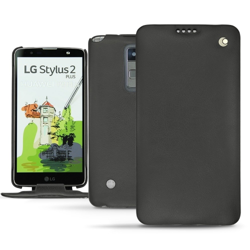 レザーケース LG Stylus 2 Plus - Noir ( Nappa - Black ) 
