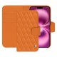 Capa de couro para carteira Apple iPhone 16 Plus - Orange - Couture ( Nappa - Pantone #ff9351 ) 