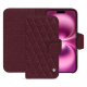 Apple iPhone 16 Plus leather wallet case - Lie de vin - Couture ( Pantone #412234 ) 