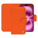 Capa de couro para carteira Apple iPhone 16 Plus - Orange fluo ( Pantone #ff5406 ) 