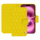 Lederschutzhülle Apple iPhone 16 Plus - Jaune fluo - Couture ( Pantone #c9ff57 ) 