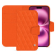 Apple iPhone 16 Plus leather wallet case - Orange fluo - Couture ( Pantone #ff5406 ) 