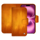 Funda de piel para cartera Apple iPhone 16 Plus - Orange Patine