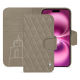 Capa de couro para carteira Apple iPhone 16 Plus - Darboun sabla - Couture ( Pantone #BCB1A1 )