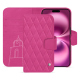 Apple iPhone 16 Plus レザーウォレットケース - Rose BB - Couture ( Pantone #DB599F )