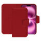 Capa de couro para carteira Apple iPhone 16 Plus - Rouge PU ( Pantone #d50032 )