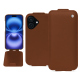 Apple iPhone 16 leather case - Marron ( Nappa - Pantone #8B4720 ) 