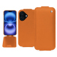Apple iPhone 16 leather case - Orange ( Nappa - Pantone #ff9351 ) 