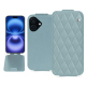 Lederschutzhülle Apple iPhone 16 - Bleu ciel - Couture ( Nappa - Pantone #abcae9 ) 