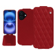 Lederschutzhülle Apple iPhone 16 - Rouge - Couture ( Nappa - Pantone #d50032 ) 