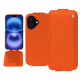Housse cuir Apple iPhone 16 - Orange fluo ( Pantone #ff5406 ) 