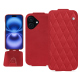 Lederschutzhülle Apple iPhone 16 - Rouge troupelenc - Couture ( Pantone #AB191A )
