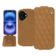Apple iPhone 16 leather case - Castan esparciate - Couture ( Pantone #824F2A )