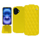 硬质真皮保护套 Apple iPhone 16 - Jaune fluo - Couture ( Pantone #c9ff57 ) 
