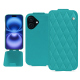 Custodia in pelle Apple iPhone 16 - Bleu fluo - Couture