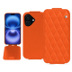 Custodia in pelle Apple iPhone 16 - Orange fluo - Couture ( Pantone #ff5406 ) 