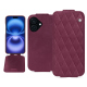 Housse cuir Apple iPhone 16 - Prune vintage - Couture ( Pantone #612434 ) 