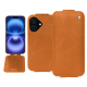Capa em pele Apple iPhone 16 - Mandarine vintage ( Pantone #d47231 ) 