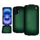 硬质真皮保护套 Apple iPhone 16 - Vert Patine