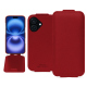 Apple iPhone 16 leather case - Rouge PU ( Pantone #d50032 )