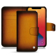 Housse cuir Apple iPhone 13 Pro - Doré Patine