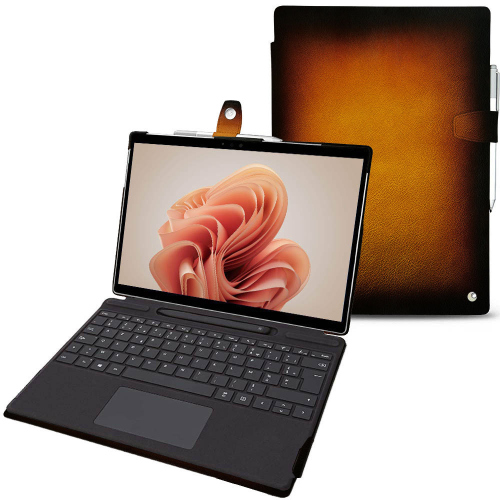 Estojo em pele de alta qualidade para o Microsoft Surface Pro 9, 10 e 11Fauve Patine