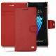 Samsung Galaxy Note 7 leather case - Cerise vintage ( Pantone 185C ) 