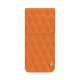 Pochette cuir Samsung Galaxy S25 Ultra - Orange - Couture ( Nappa - Pantone #ff9351 ) 