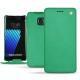 Samsung Galaxy Note 7 leather case - Menthe vintage ( Pantone 562C ) 