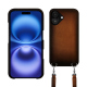 苹果 iPhone 16 外壳，带肩带 - Marron Patine