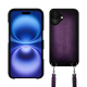Apple iPhone 16 shell with shoulder strap - Violet Patine