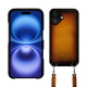 Apple iPhone 16 shell with shoulder strap - Fauve Patine