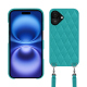 苹果 iPhone 16 外壳，带肩带 - Bleu fluo - Couture