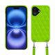 Apple iPhone 16 shell with shoulder strap - Vert fluo - Couture ( Pantone #00ab5f ) 