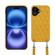 Capa Apple iPhone 16 com alça para o ombro - Jaune soulèu - Couture ( Pantone #F3B934 )